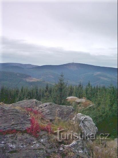 Blick von den Gipfelfelsen