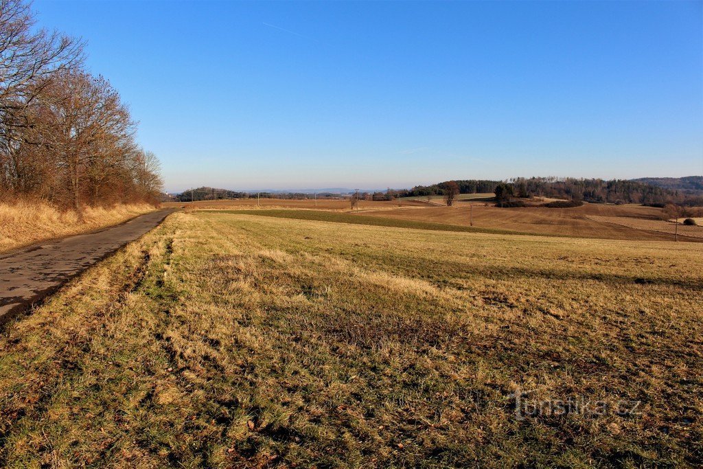 Blick vom Dorf nach Osten