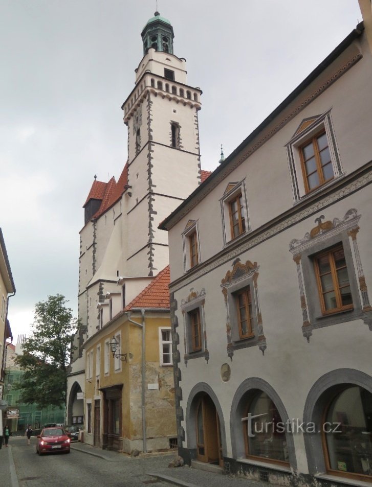 utsikt från Křišťanova-gatan