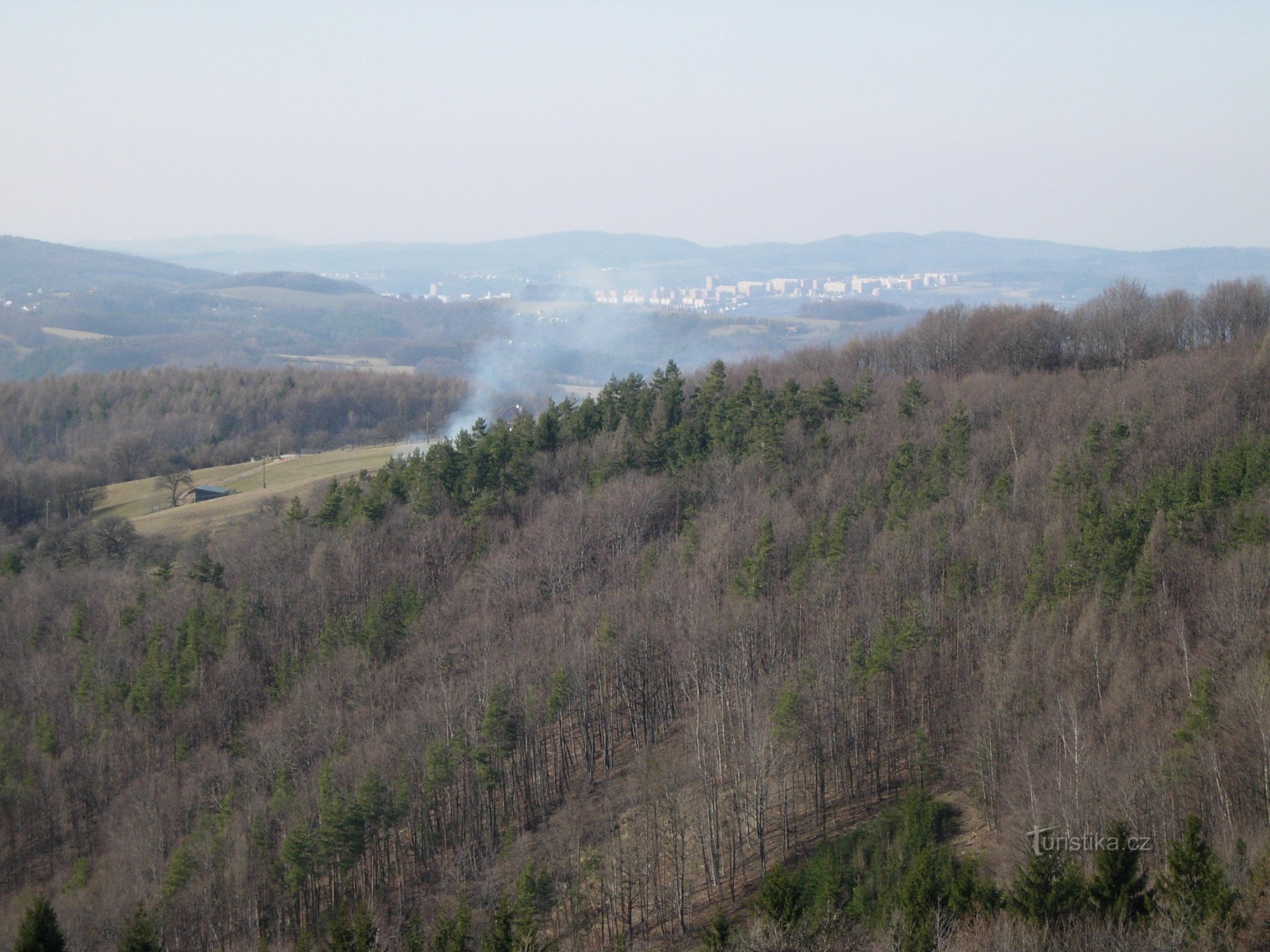 Vue depuis Drdol sur le lotissement de Zlín