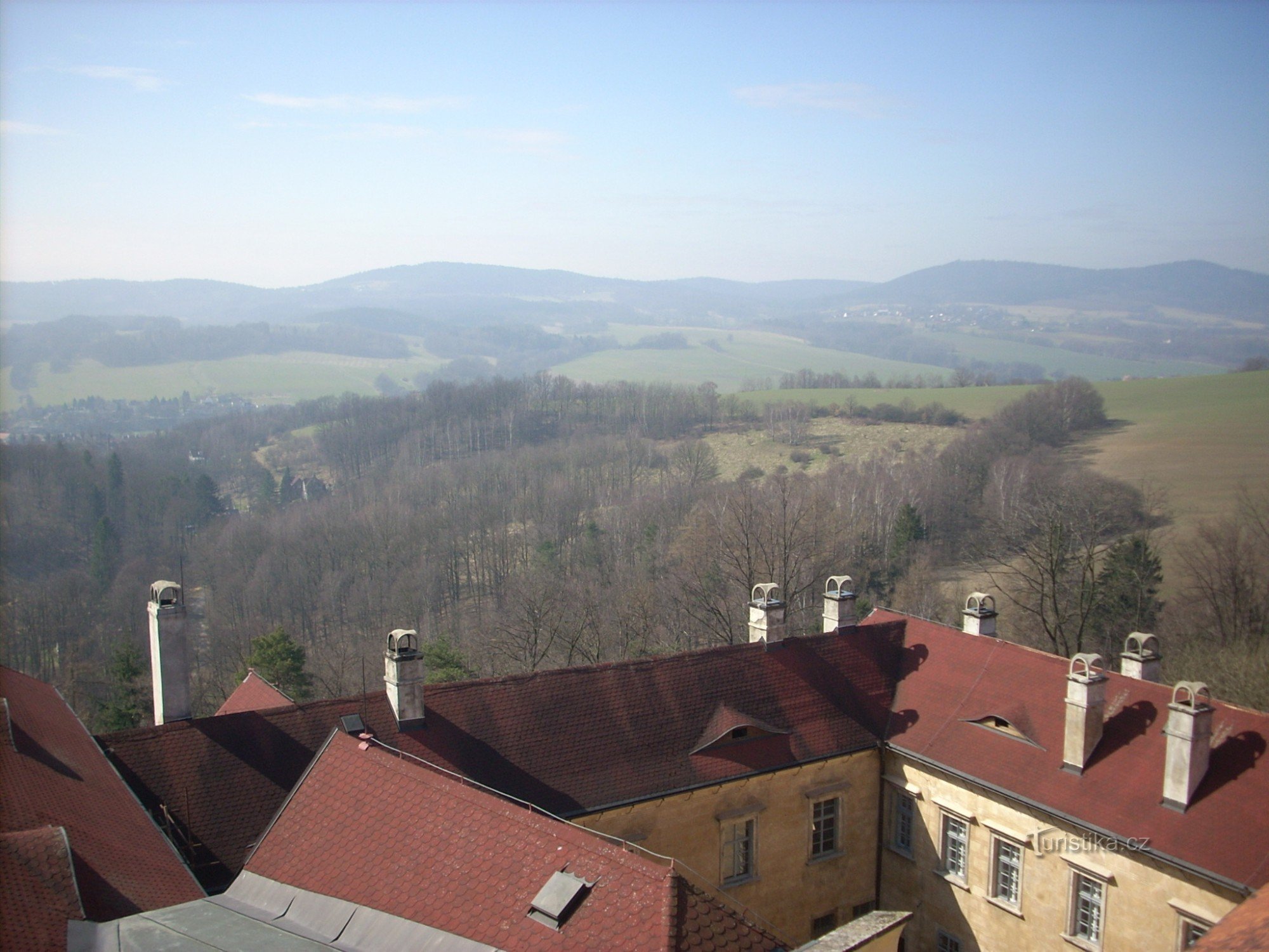 Aussicht vom Turm Grabštejnská