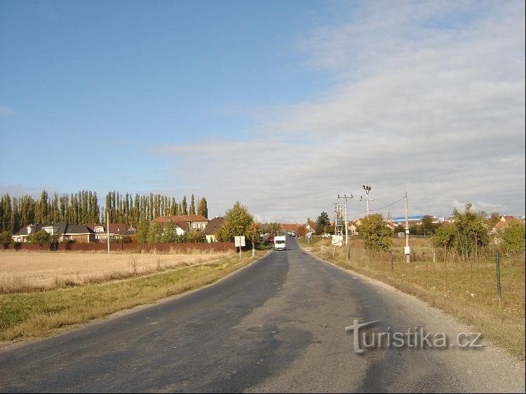 Vue du sud : vue du sud - depuis le village de Malá Přítočno, avec lequel Velké Přítočno est étroitement adjacent