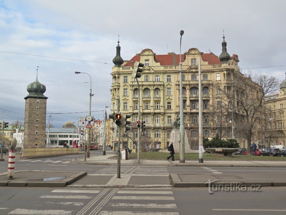 widok z Jiráskova náměstí