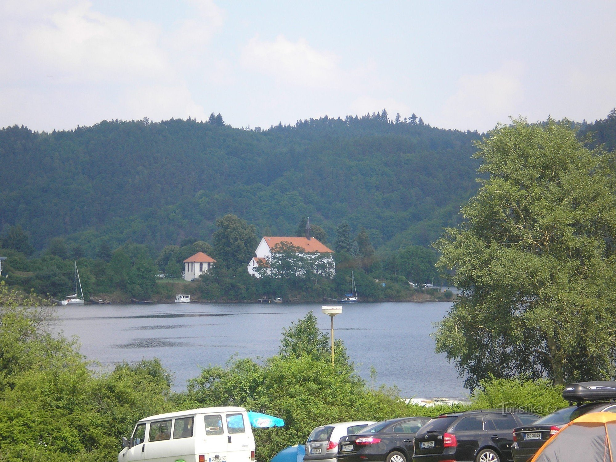 Blick vom Campingplatz auf Stará Živohošť