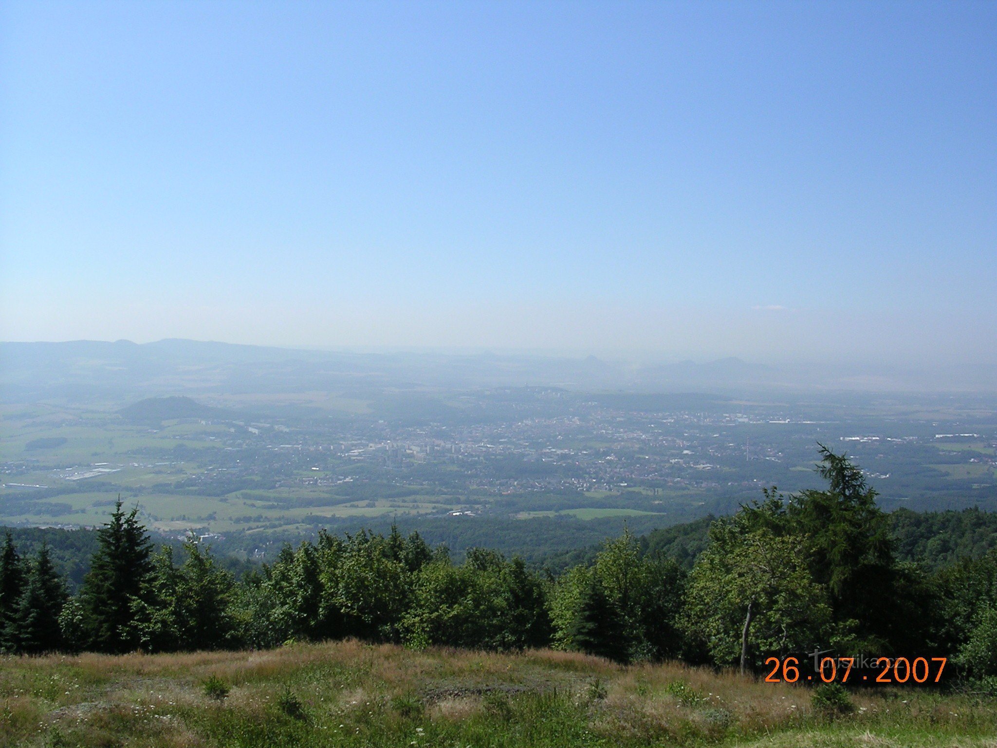 utsikt från Komáří Vížka mot Teplice