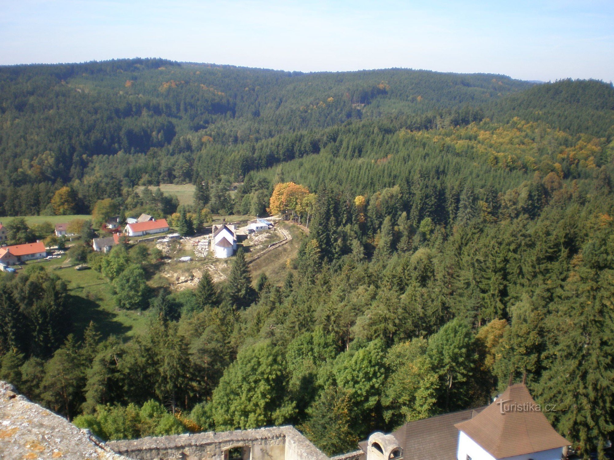 Blick von Landštejn auf Pomezí