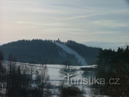 Pogled s Marianske Hore na Tanvaldský Špičák