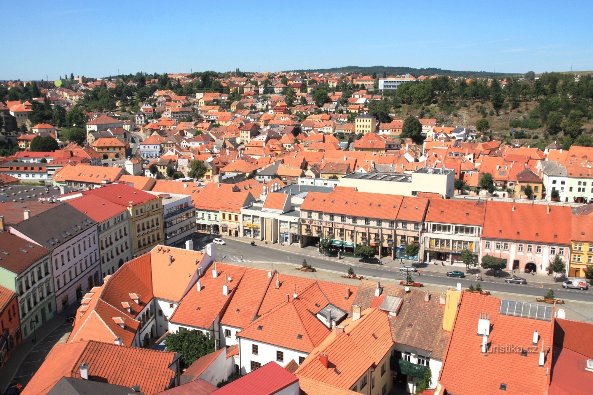 Blick vom Korridor des Turms auf das Judenviertel