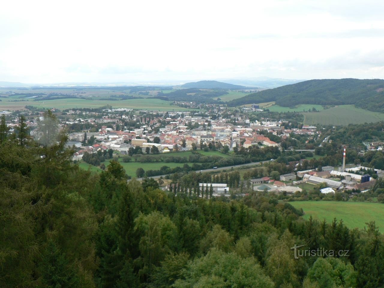 Vedere a orașului din Pastýřka