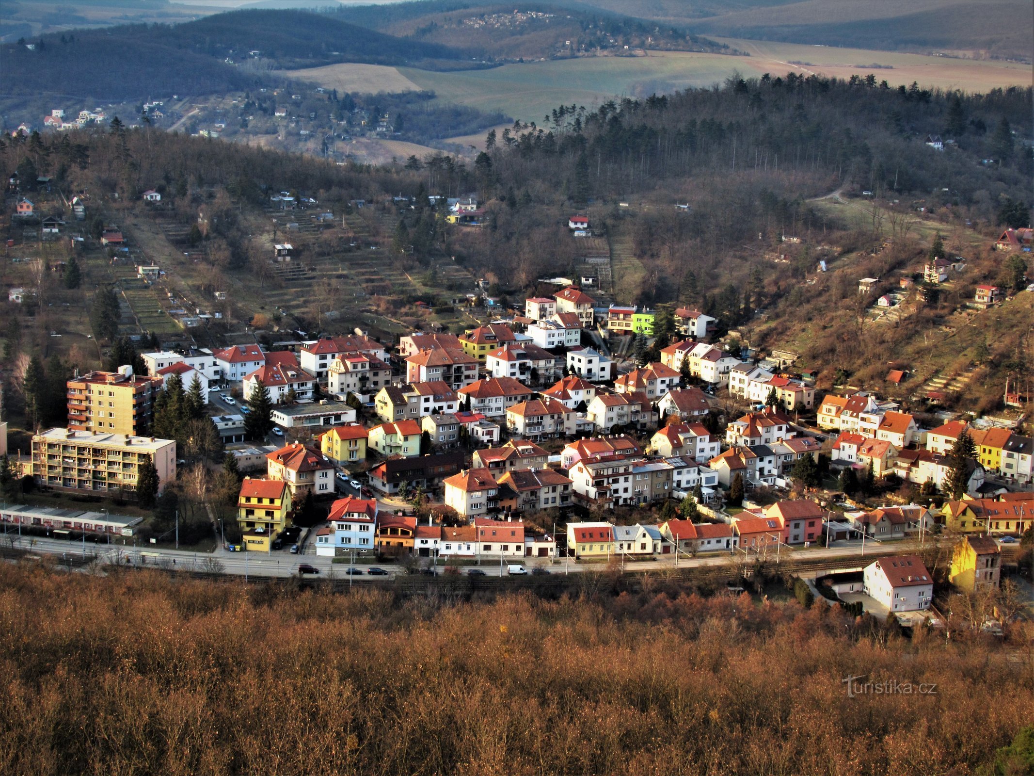 Aussicht vom Aussichtsturm Holedná