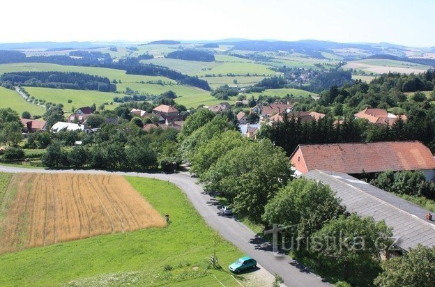 Utsikt från utsiktstornet till Karasín