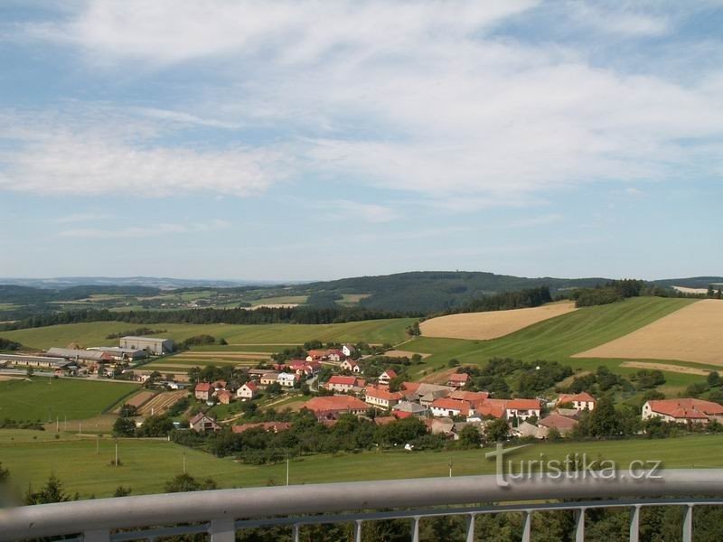 View from the observation tower to Kozárov