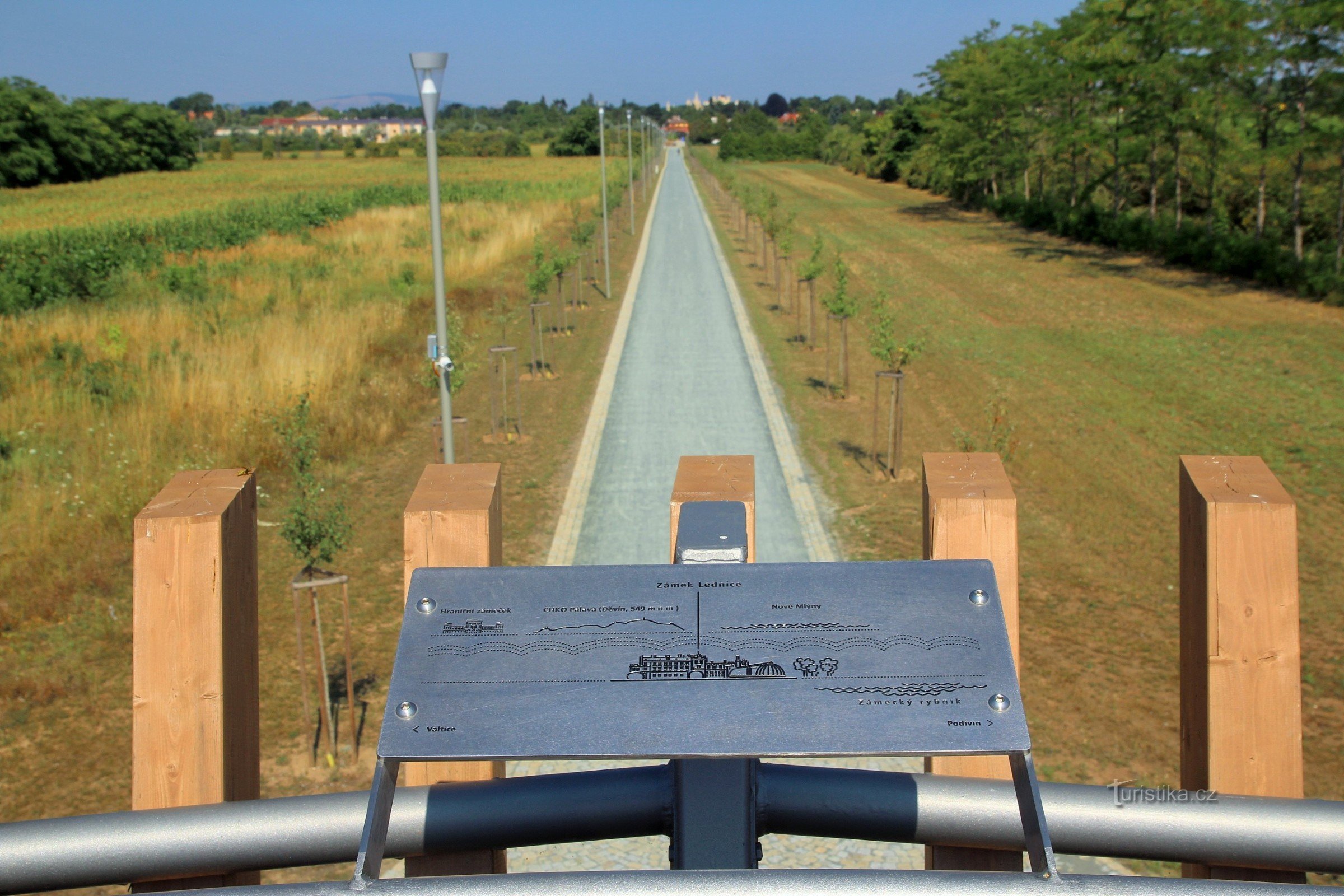 Blick vom Aussichtsturm auf den Verlauf der Promenade