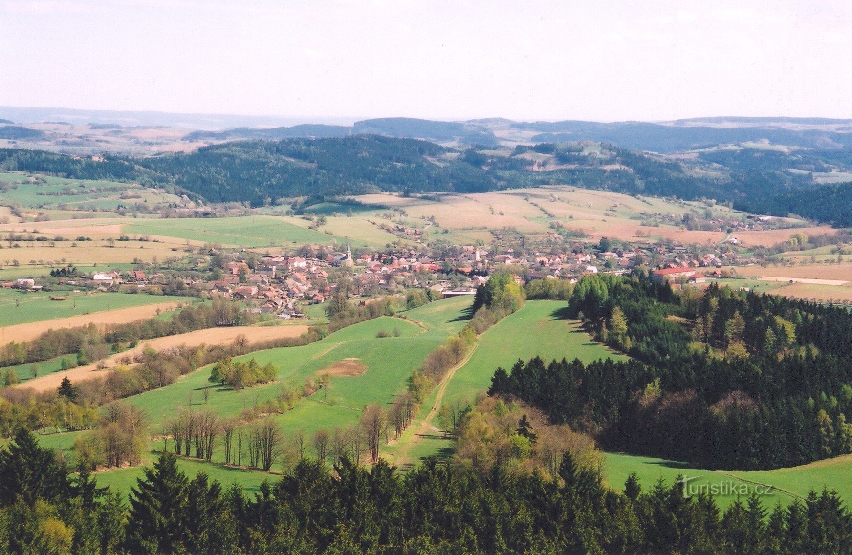 View from the observation tower towards Rovečný