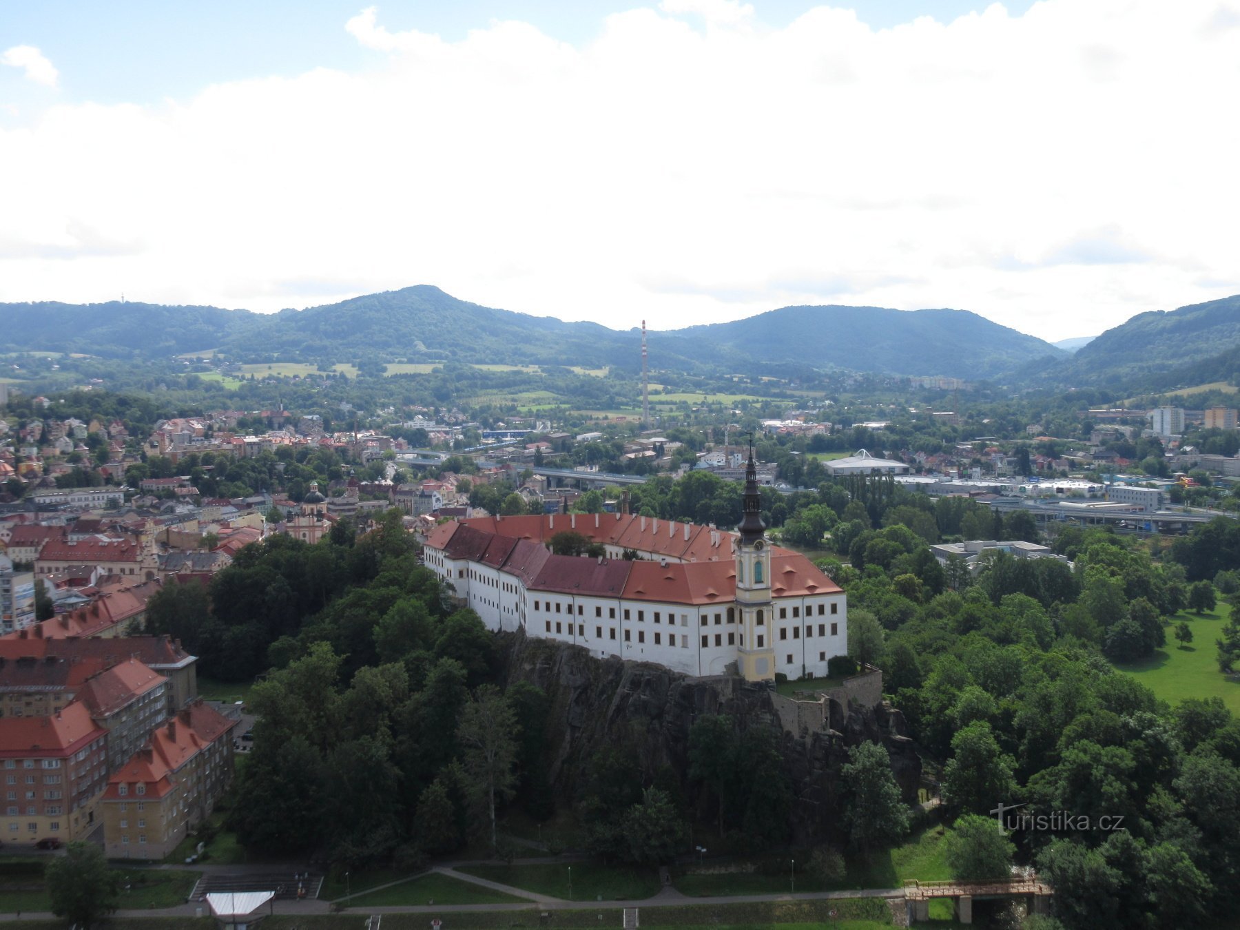 Vue depuis la terrasse de l'hôtel