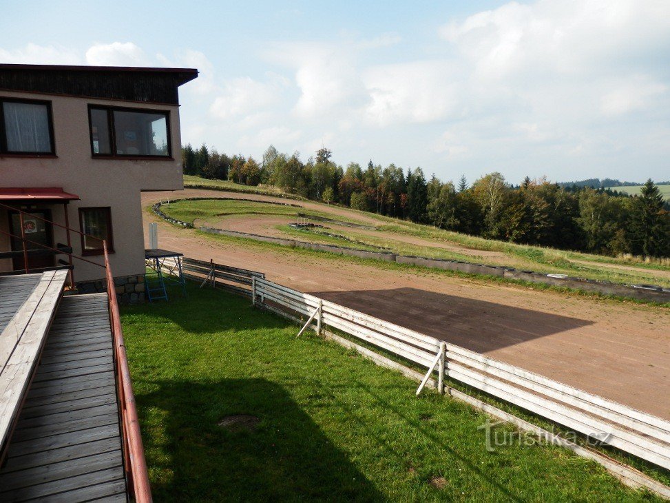 View from the grandstand to the western part of the track
