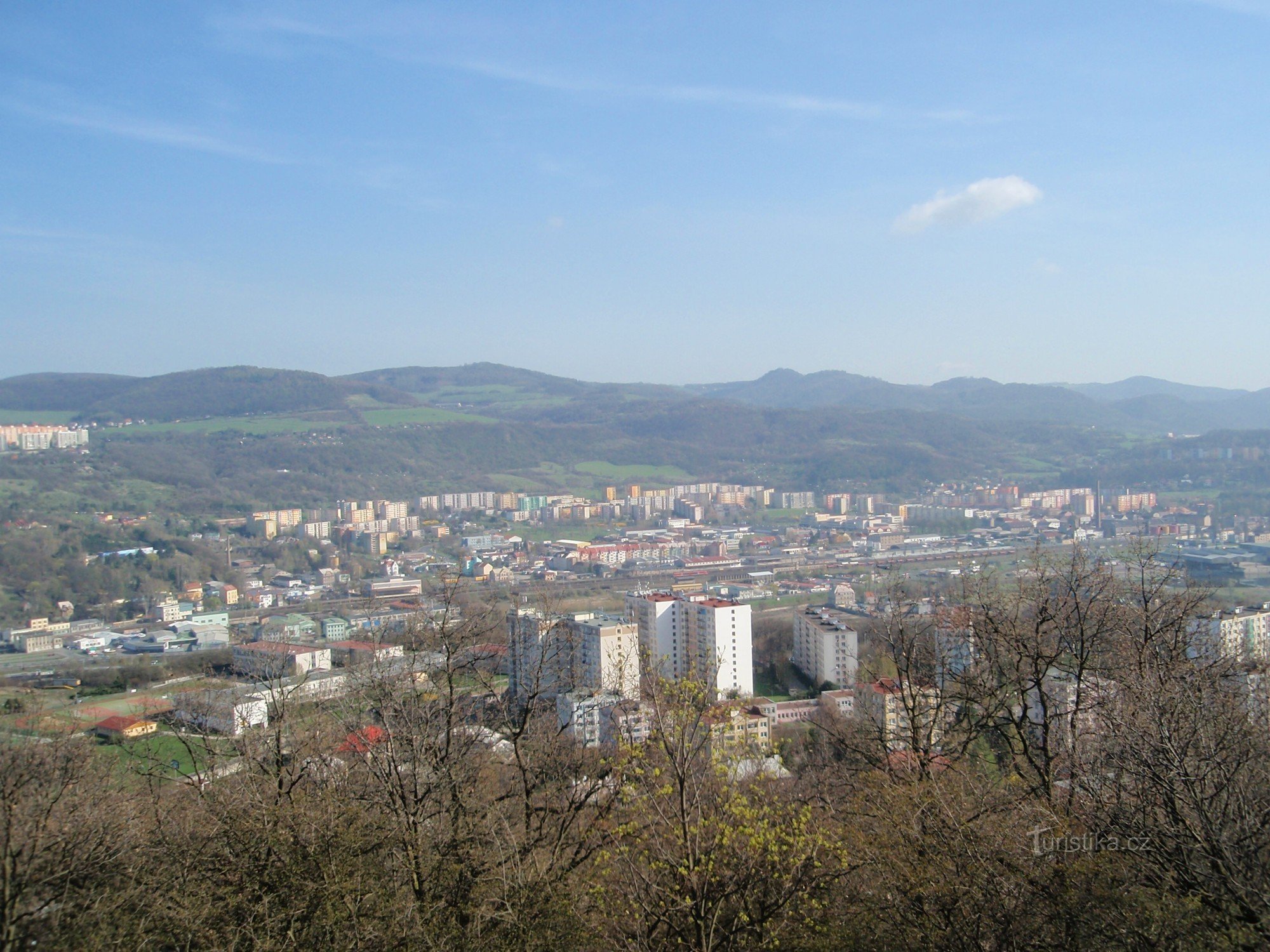 Utsikten från utsiktspunkten Ústí
