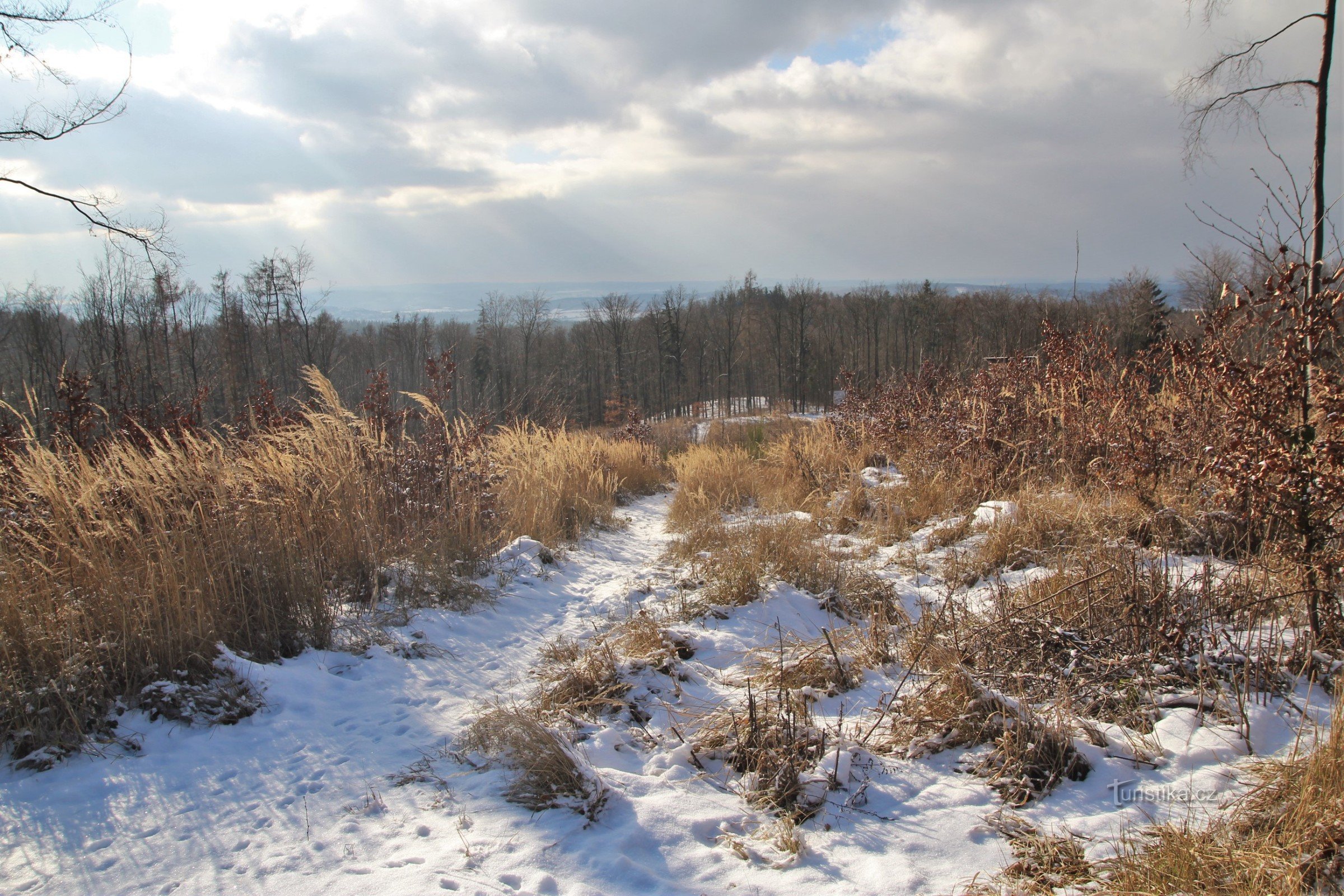 View from the top towards Jundrov and Bystrec