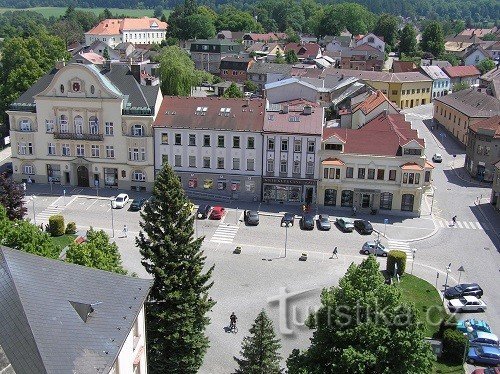 Pogled s osmatračnice - Humpolec