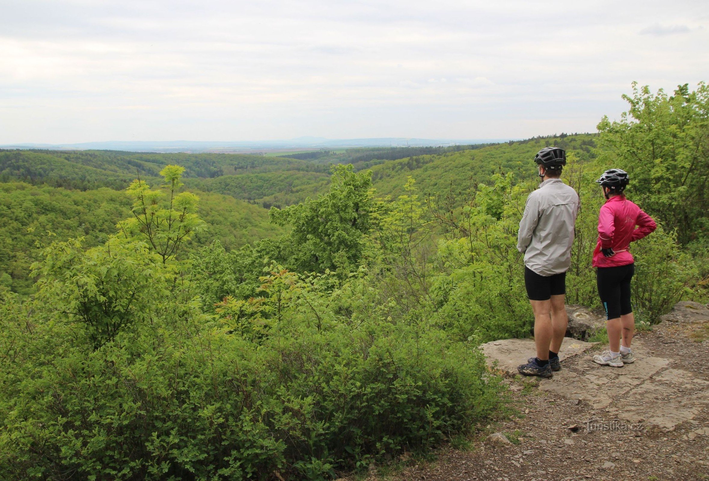 View from the lookout into the deep valley of the Říčka