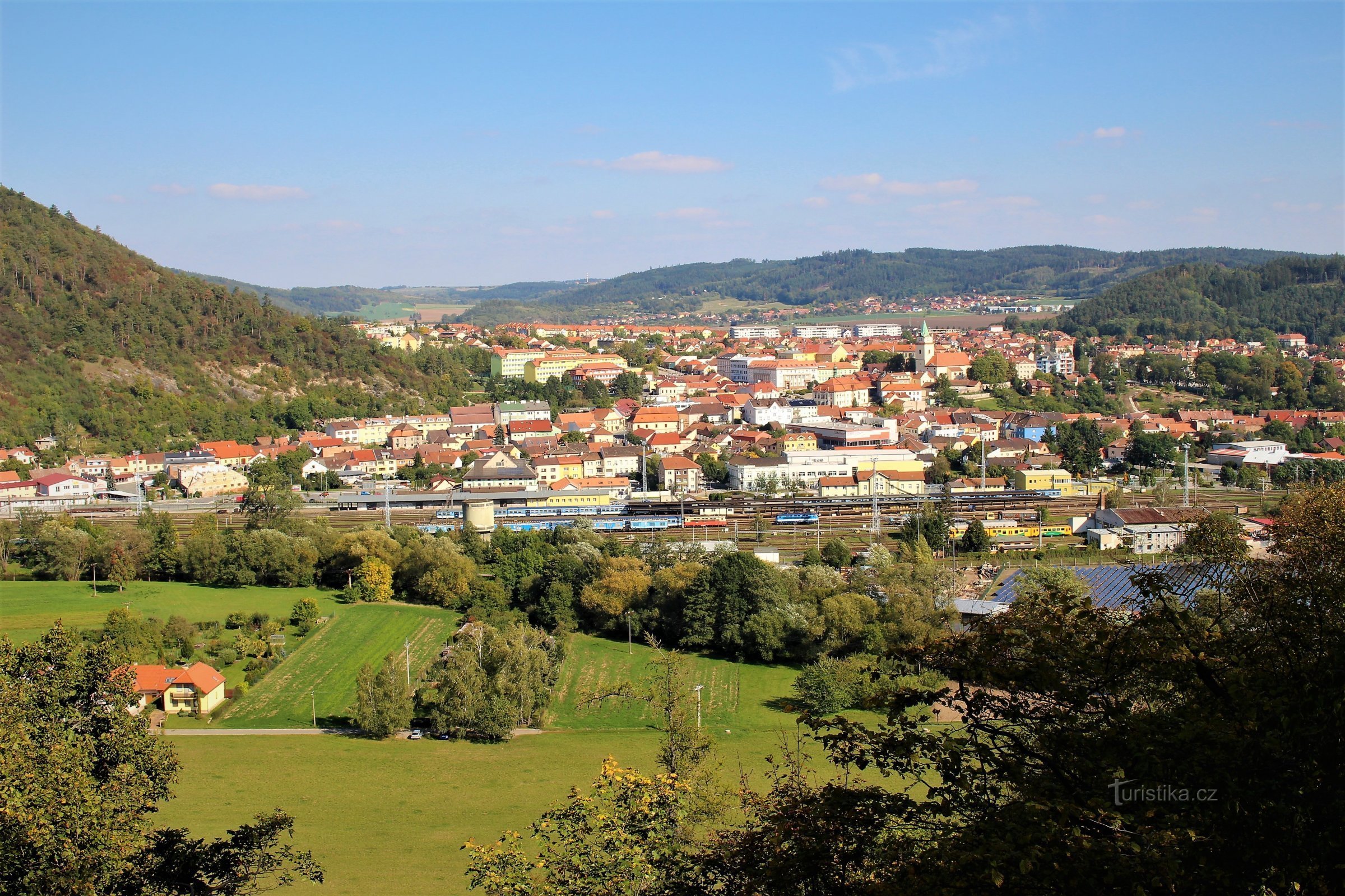 Vue du point de vue de Tišnov