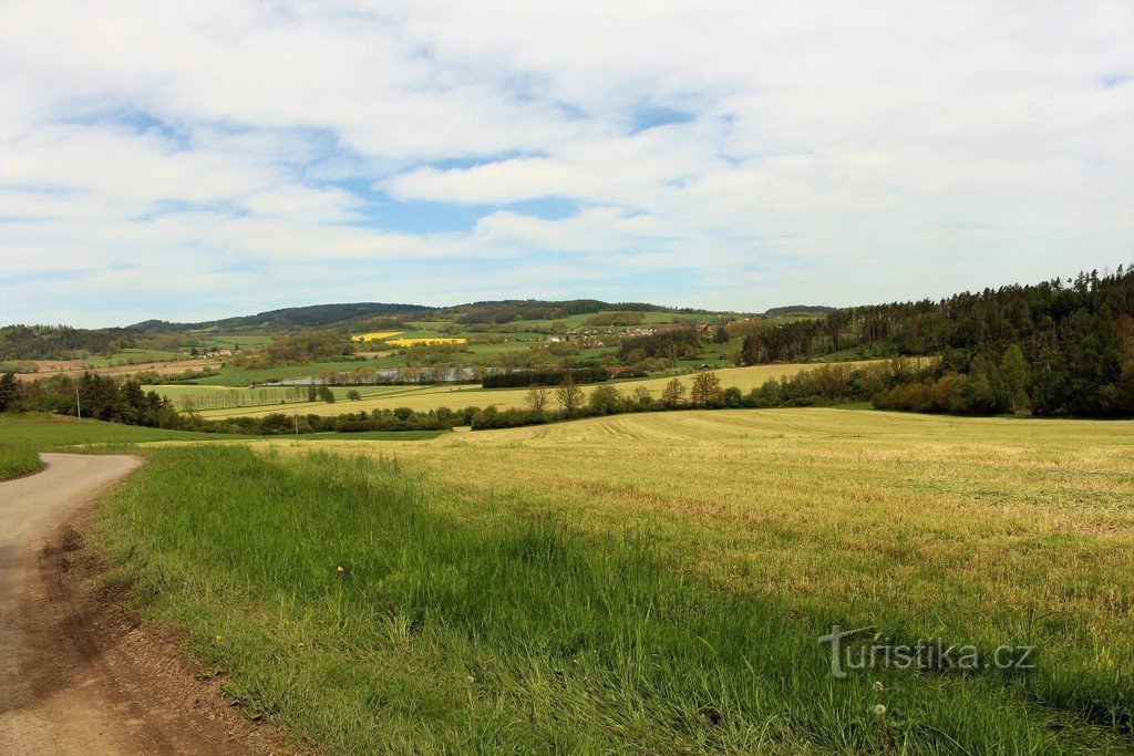 Uitzicht vanuit het gezichtspunt van Vidhošť