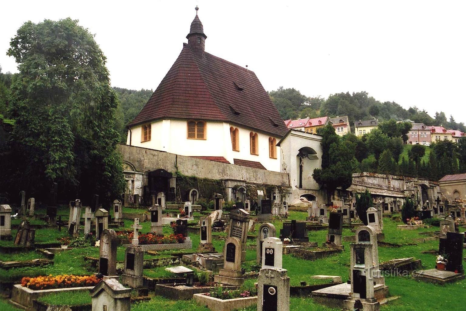 Utsikt från kyrkogården - Författare: V. Vojíř