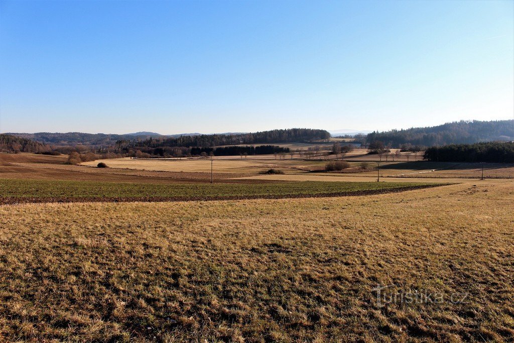 Uitzicht vanaf de weg naar de SE