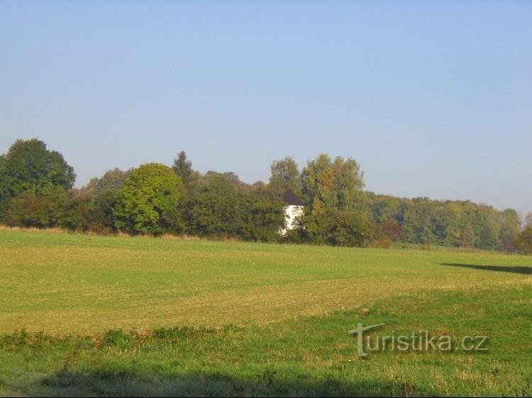 Widok z drogi między Horní i Dolní Sklenov