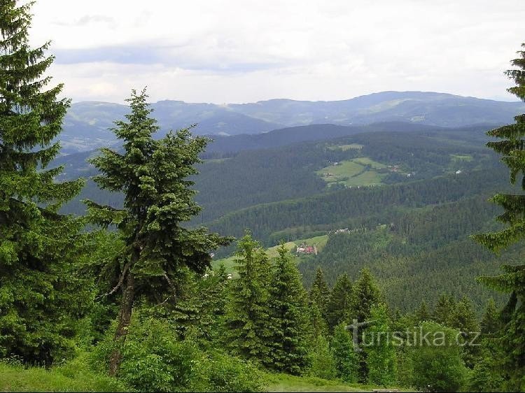 Pohled ze Stožku na Polsko