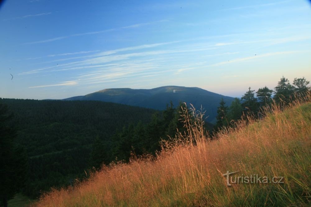 pogled nazaj na Červenohorsko sedlo