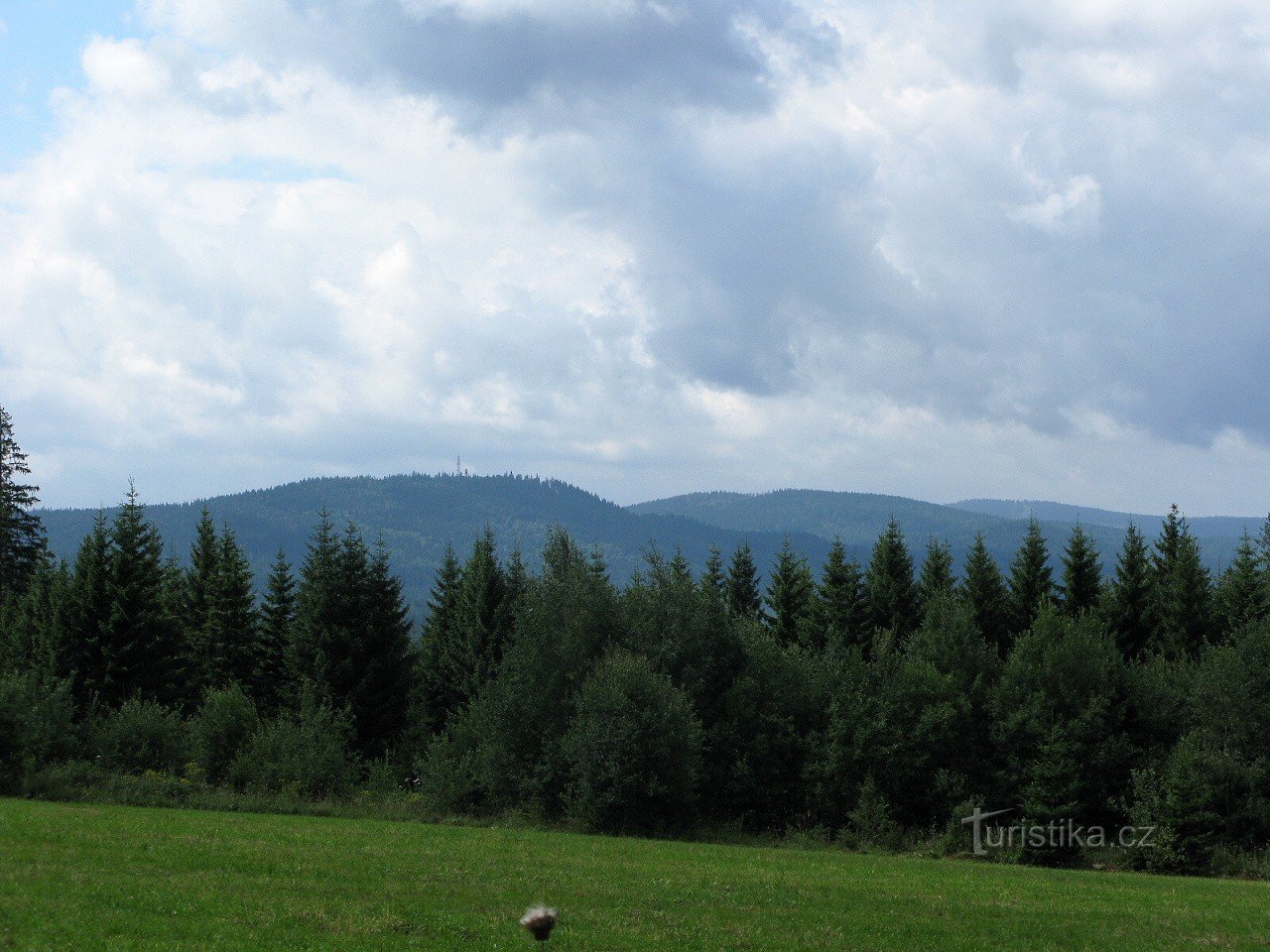 Pogled nazaj na Obrovec in Svetlo goro