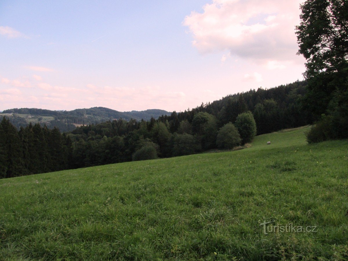 Bečva 山谷的景色。
