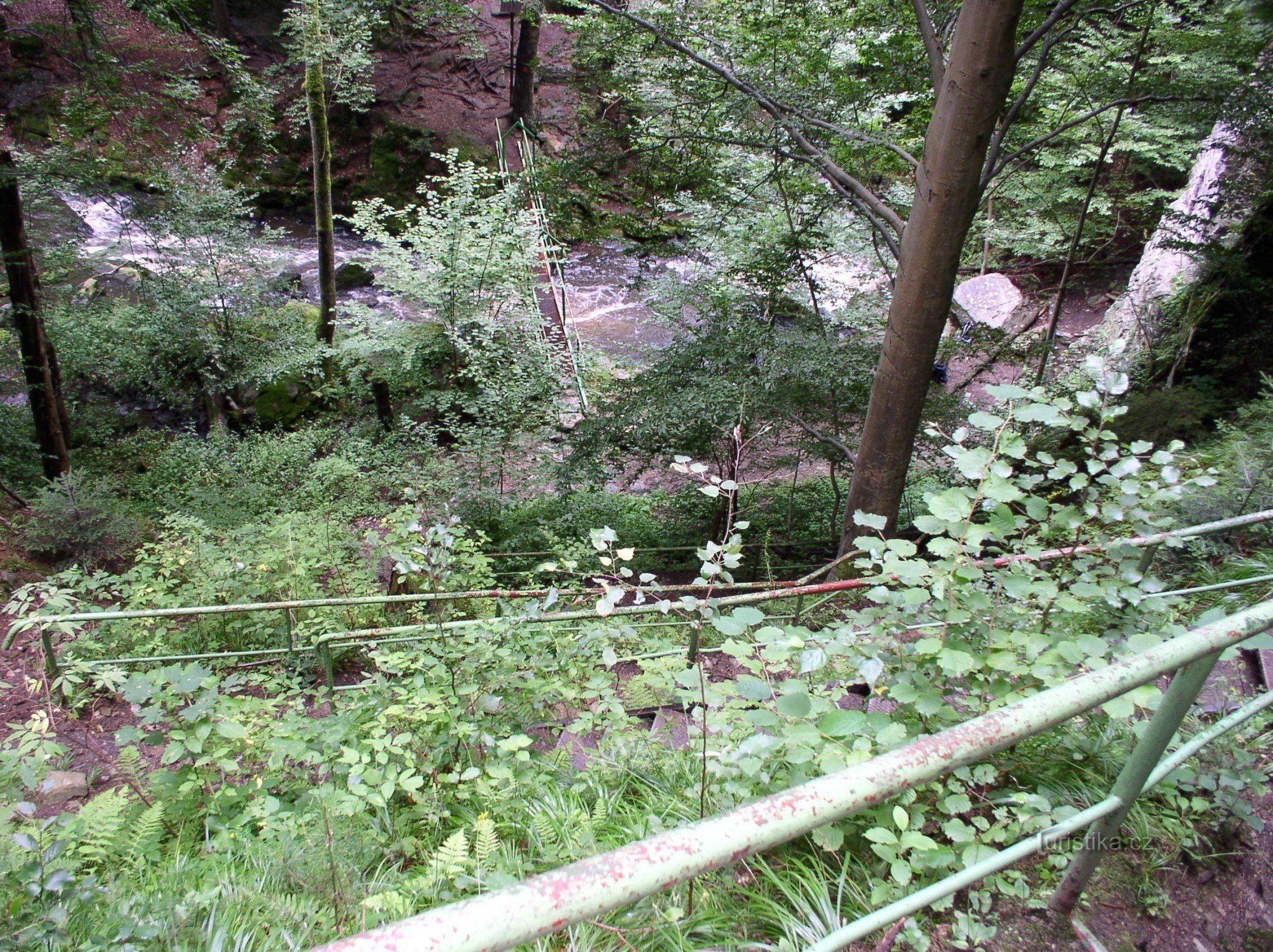 view of the Doubrava and the bridge from Sokolohrady