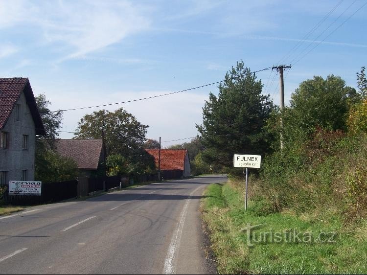 Pohořilky: Sign on arrival to the village from the direction of Bílov