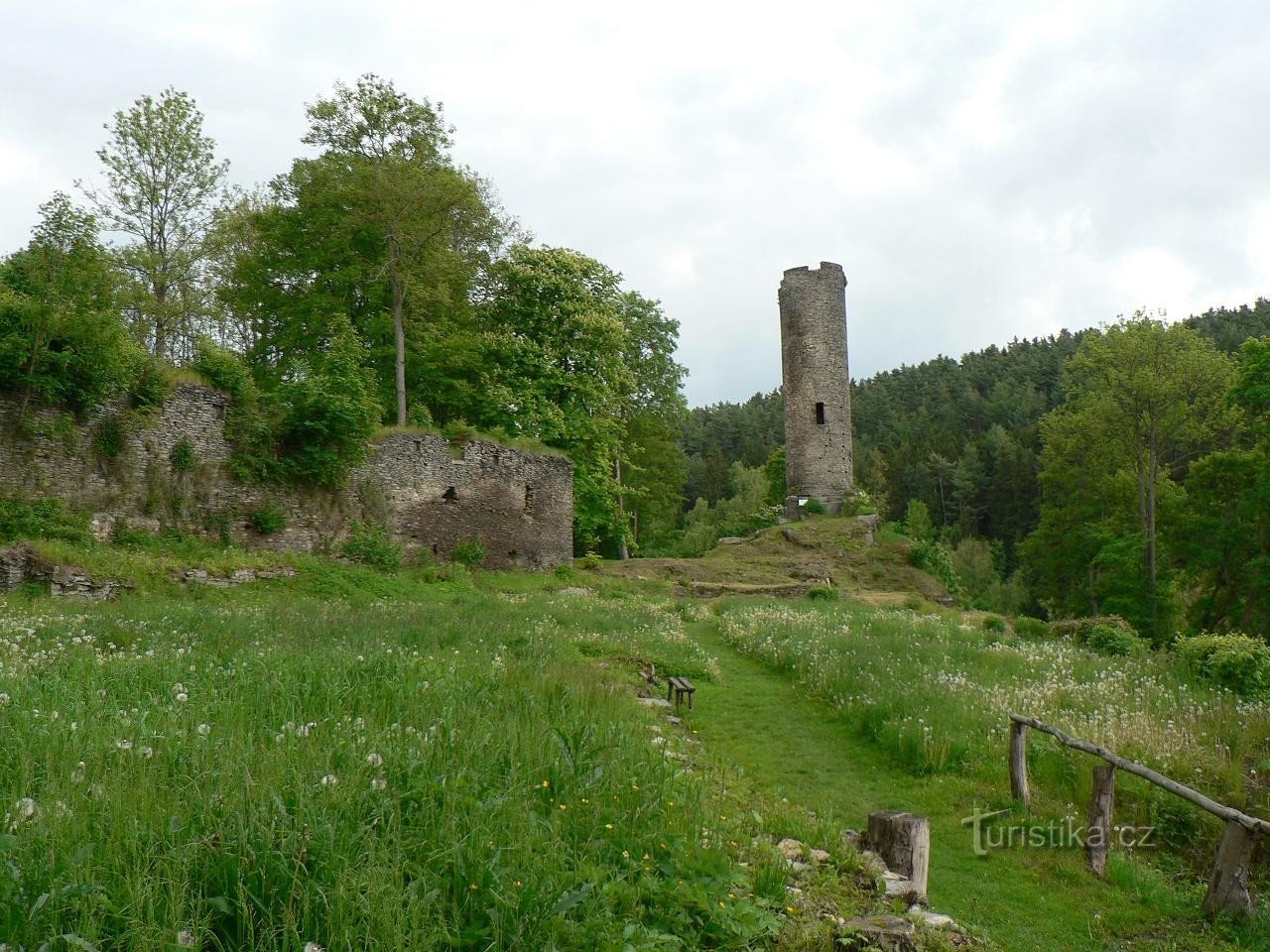 Pohradí, tháp lâu đài
