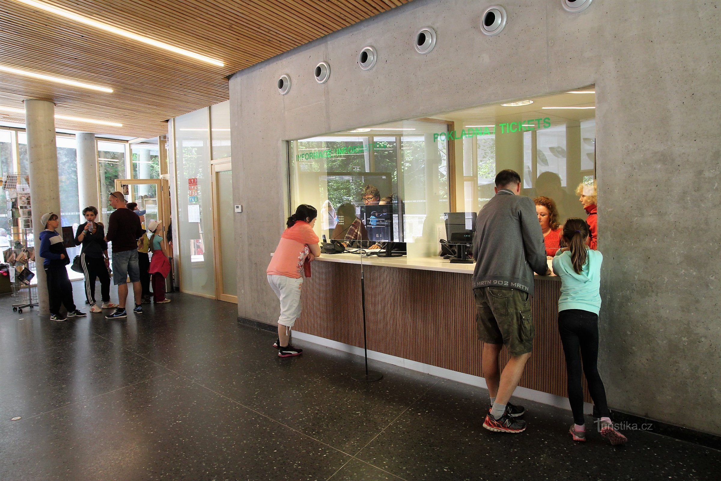 Cashier in the new entrance building