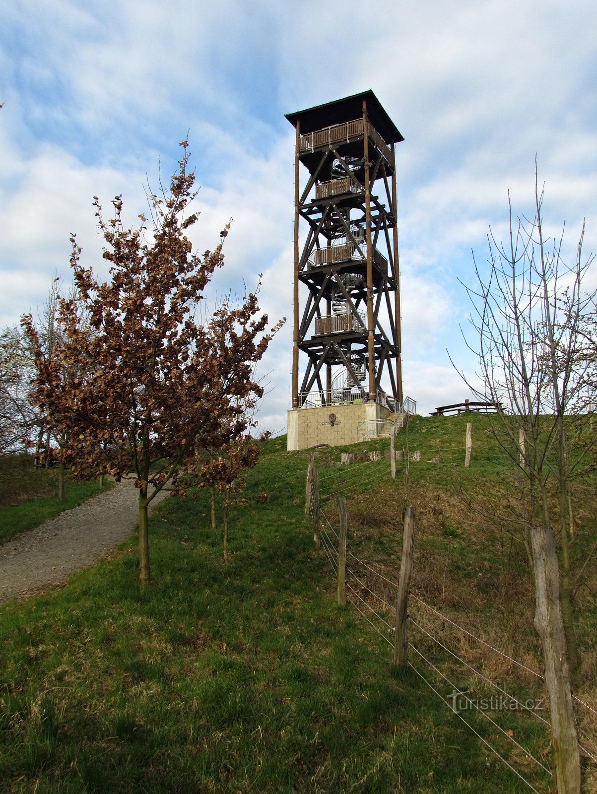 Polešovice - uitzicht vanaf de uitkijktoren Floriánky