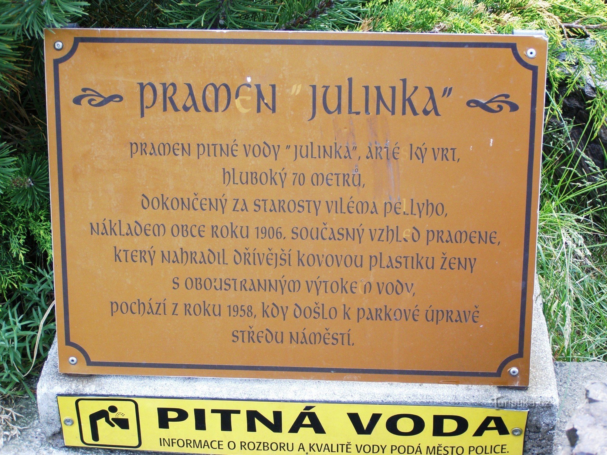 Plank boven Metují - lente Julinka