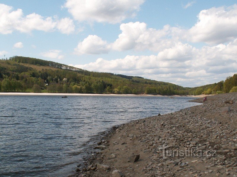 Half-empty Brno Dam