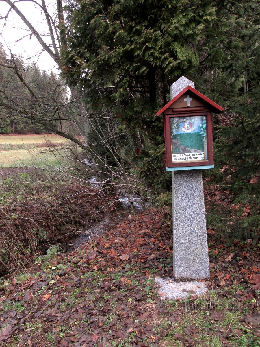 Mindesmærke for František Haisler.