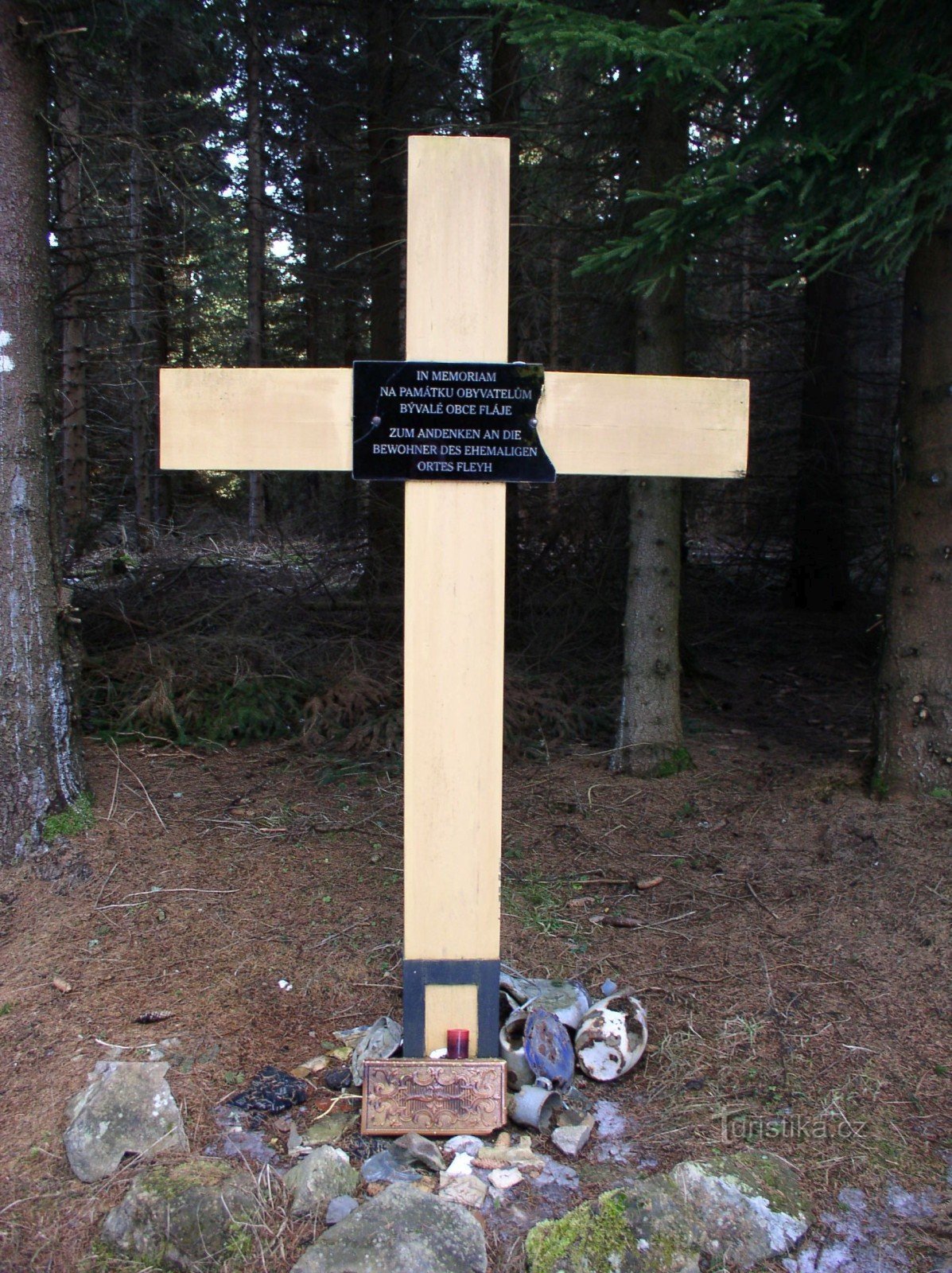 Et monument over en nedlagt landsby.