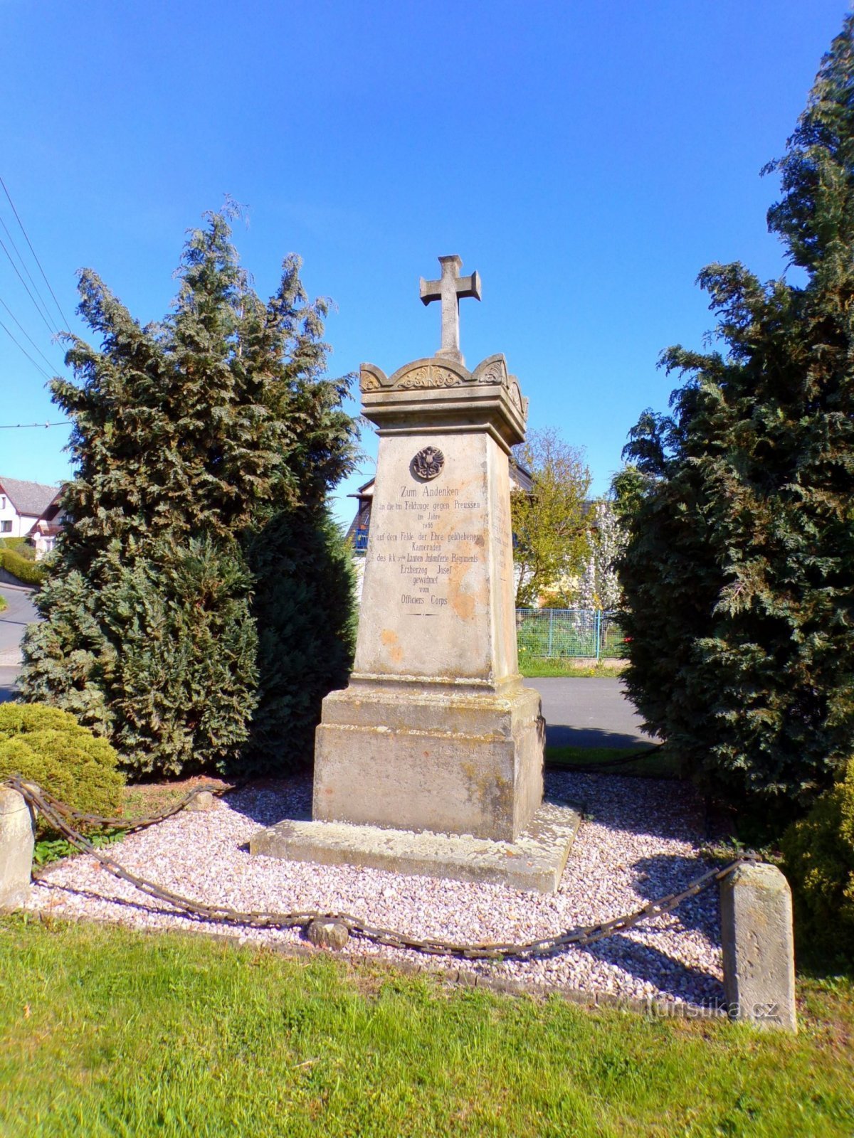 Pomník 37. řadového pěšího pluku arcivévody Josefa (Svinišťany, 8.5.2022)
