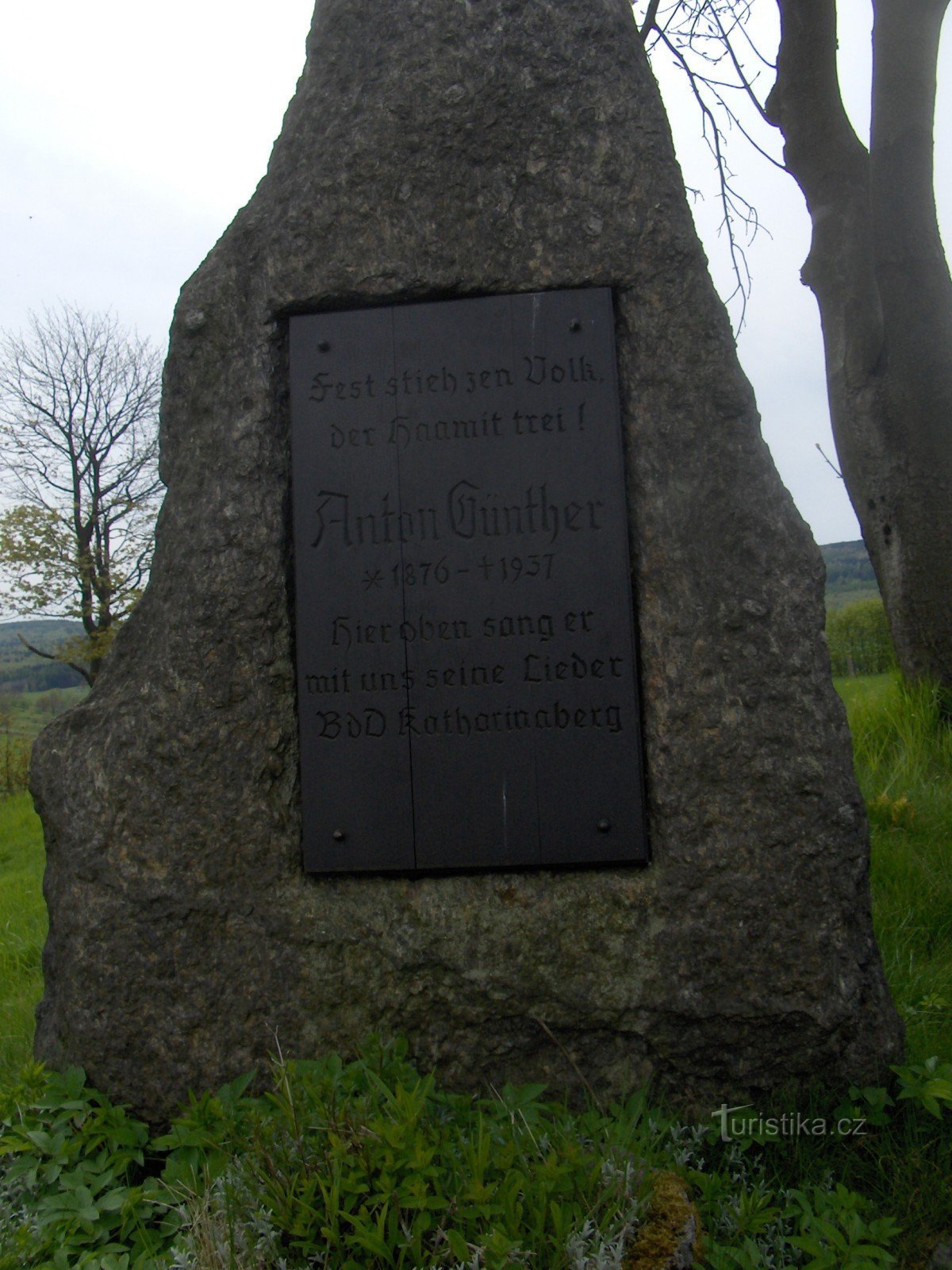 Monument voor Anton Günter op Růžové vrch