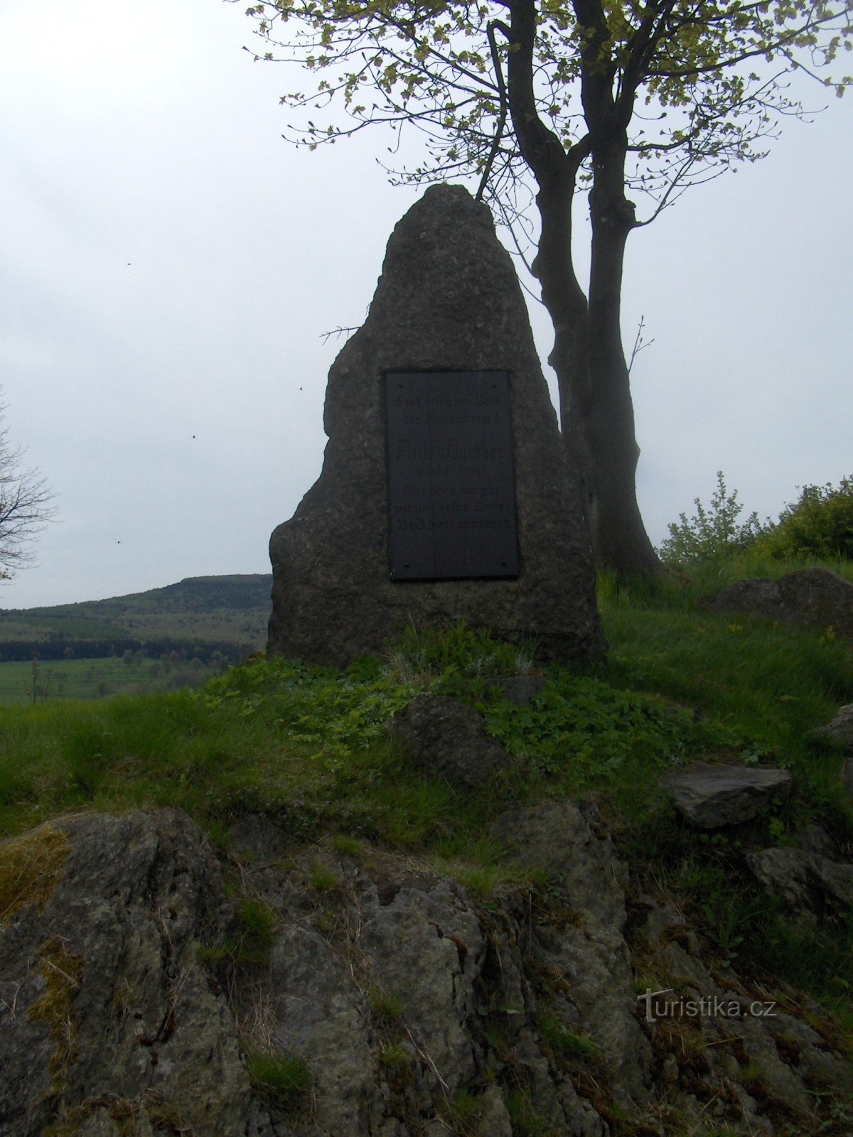 Denkmal für Anton Günter auf Růžové vrch