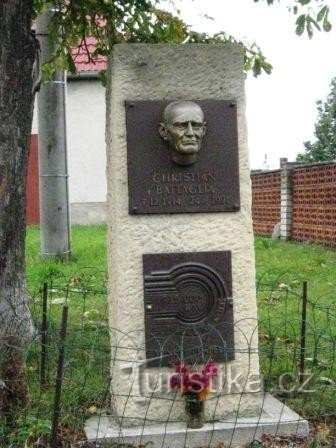 Denkmal für Christian Battaglia in Bratronicy