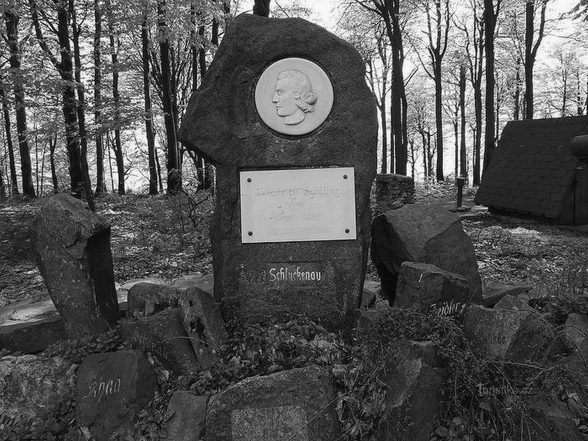 Monument à Friedrich Schiller à Jedlová