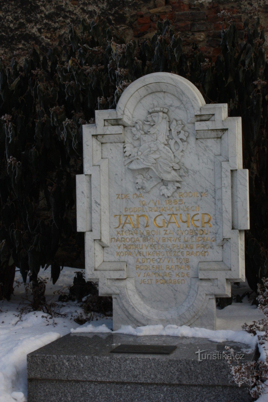 Pomník Jana Gayera Na Marku v Přerově