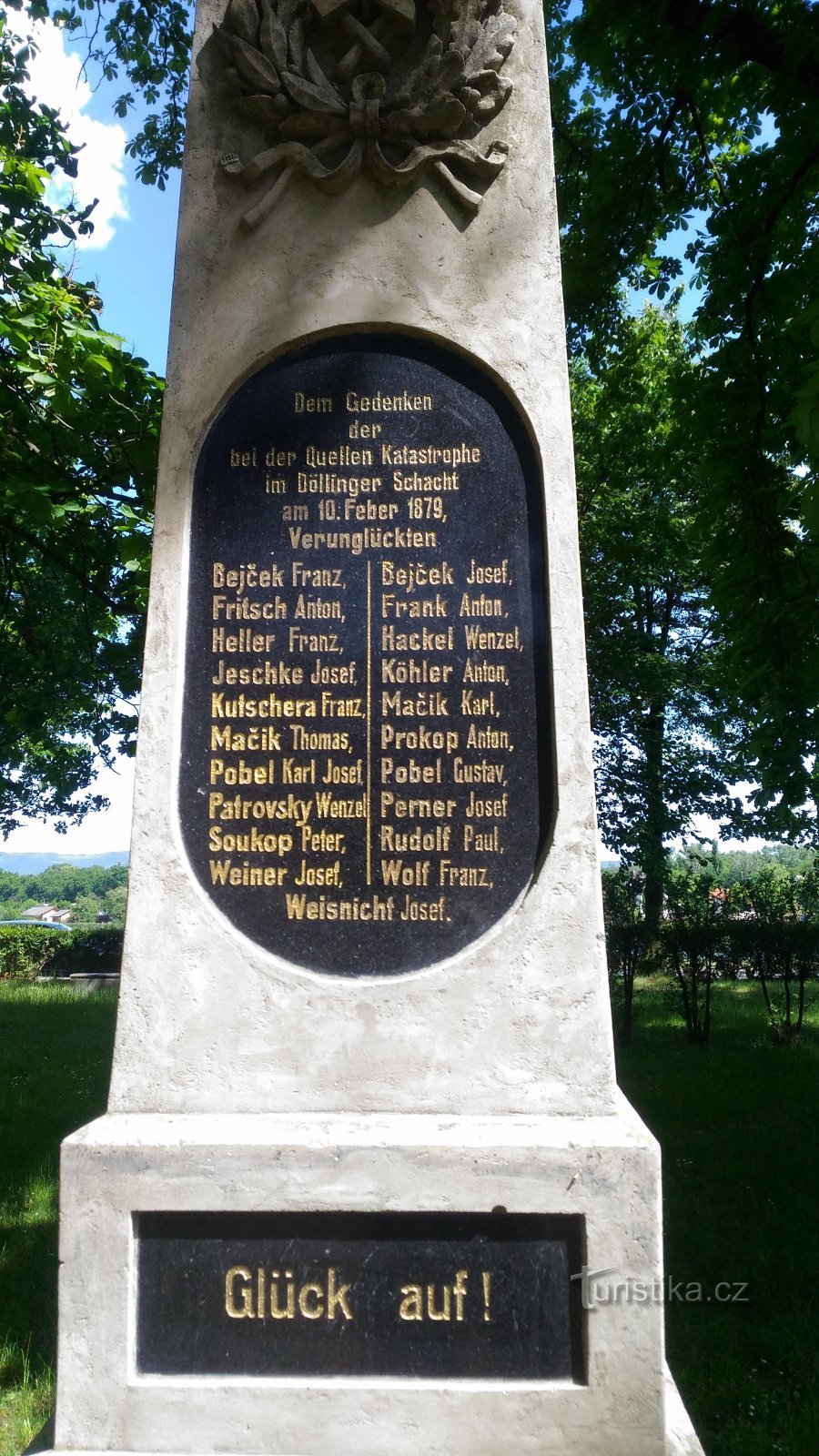 Monument över gruvan i Döllinger