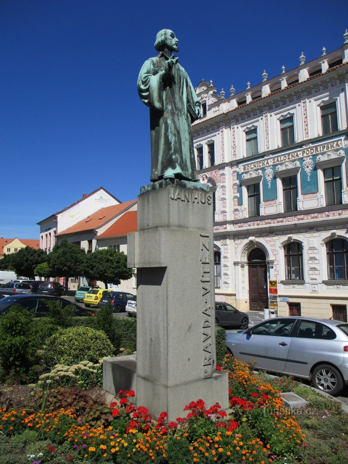 M. Jan Hus emlékműve (Roudnice nad Labem, 31.7.2020.)